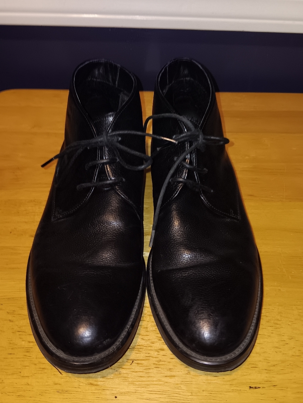 Hugo Boss Vintage Lamb Leather Fur Lined Chukka Boots Size 9